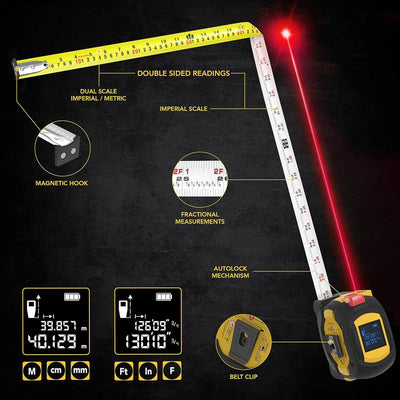 Ozanix™ 3-in-1 Digital Laser Measuring Tape