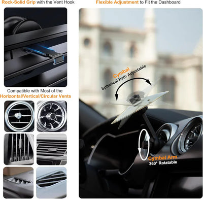 Car Cymbal Air Vent Mini Drum BeatRide Pro